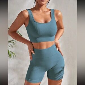 Two piece seamless yoga set